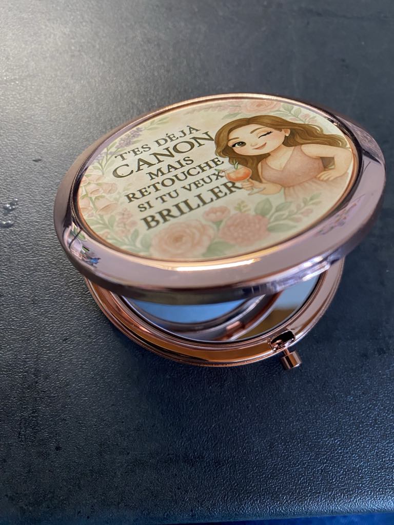 Miroir de poche personnalisé