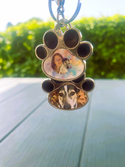 Porte-clés patte de chien personnalisé