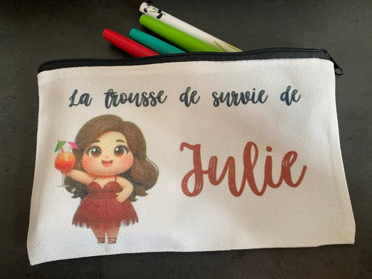 Pochette - trousse personnalisée