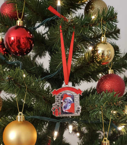 Décoration de Noël Personnalisée Cadre Photo Cheminée / Cadeau | Cadeau Famille - Souvenir Unique