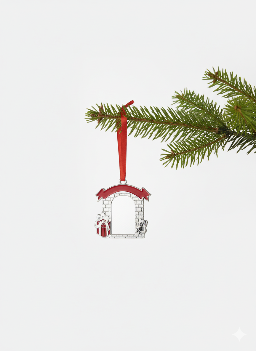 Décoration de Noël Personnalisée Cadre Photo Cheminée / Cadeau | Cadeau Famille - Souvenir Unique