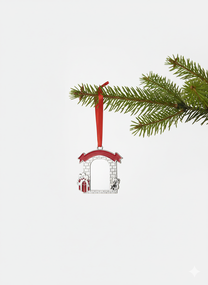 Décoration de Noël Personnalisée Cadre Photo Cheminée / Cadeau | Cadeau Famille - Souvenir Unique