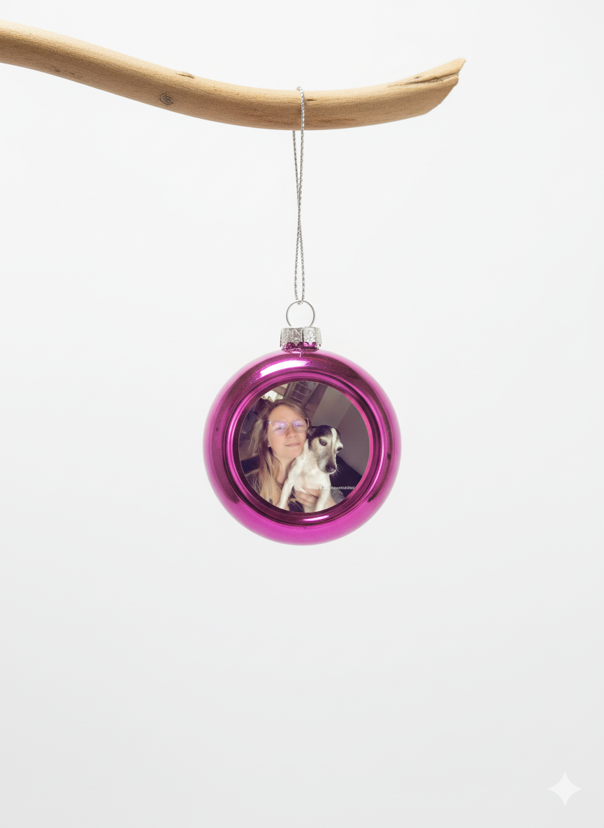 Boule de Noël personnalisée avec photo