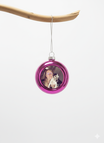 Boule de Noël personnalisée avec photo