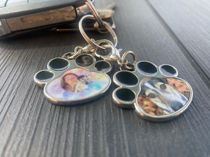 Porte-clés patte de chien personnalisé