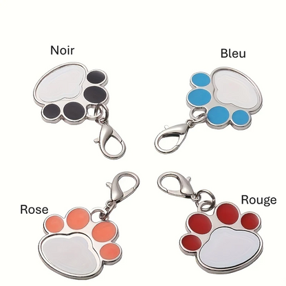 Porte-clés patte de chien personnalisé