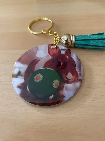 Porte-clés photo rond personnalisé