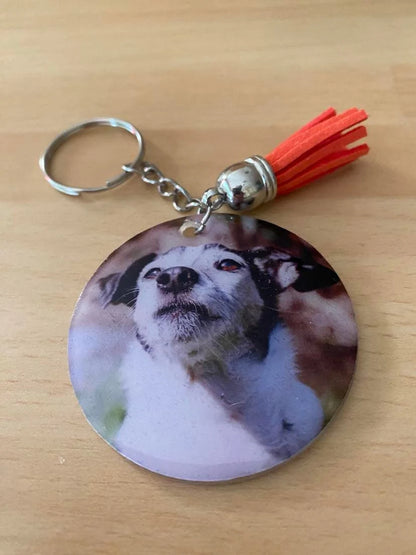 Porte-clés photo rond personnalisé