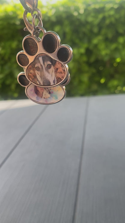 Porte-clés patte de chien personnalisé